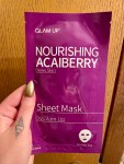 Face Mask Festivities: GlamUp Nourishing Acaiberry Sheet Mask&nbsp;Edition